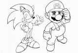 Sonic and Mario Coloring Pages to Print Mario & sonic Coloring Page Mario Bros Kids Coloring Pages