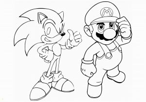 Sonic and Mario Coloring Pages to Print Mario & sonic Coloring Page Mario Bros Kids Coloring Pages