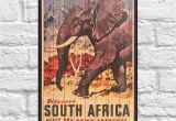 South African Wall Murals south Africa Travel Poster Retro Travel Print Travel Wood