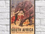 South African Wall Murals south Africa Travel Poster Retro Travel Print Travel Wood