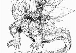 Space Godzilla Coloring Pages Ultimate Space Godzilla Coloring Page