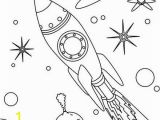 Space themed Coloring Pages Rocket In Space Coloring Page