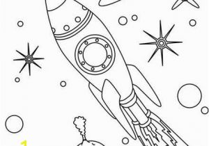 Space themed Coloring Pages Rocket In Space Coloring Page