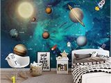 Space Wall Mural Amazon Aawang Costom Embossed Wallpaper Hand Drawn Space