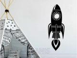 Space Wall Mural Stickers Rocket Ship Wall Art Decal Boys Room Decor Cosmic Space Vinyl Art Sticker for Home Kids Room Wall Mural Art Decal Decoration