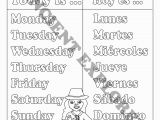 Spanish Days Of the Week Coloring Pages Days Of the Week In Spanish Colouring Sheet Ancient
