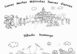 Spanish Days Of the Week Coloring Pages Days the Week Printable Coloring Pages Coloring Home