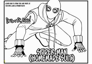 Spider Man Homecoming Coloring Pages Printable How to Draw Spider Man S Homemade Suit Spider Man