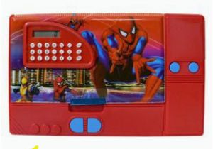 Spider Man Jumbo Coloring Book Shophills Spider Man Jumbo Pencil Box with Calculator Red