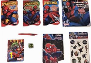 Spiderman Coloring and Activity Book Amazon Marvel Spiderman Bundle Of 8 Activity Gift Set