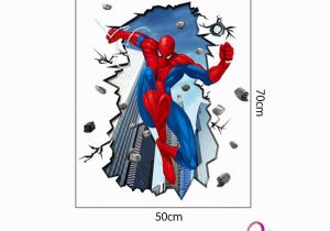 Spiderman Wall Mural Decal â¤odâ¤50x70cm Spiderman Wall Sticker Removable Vinyl Mural Decal Kids Boys Room