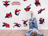 Spiderman Wall Mural Decal Diy 11 Pose Spiderman Wall Stickers for Kids Room Pvc Wall Decal Sdm009 Children Boys Baby Nursery Superman Super Hero 2 0