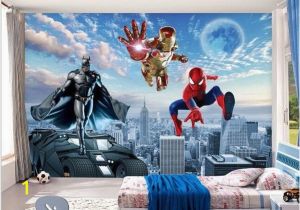 Spiderman Wall Mural Huge Superhero Marvel 3d Batman Spiderman Iron Man Superhero 3d Photo Wallpaper In 2019