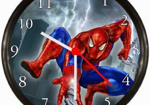 Spiderman Wall Mural Sticker Amazon Quartz Spiderman Movie Wall Clock Home & Kitchen