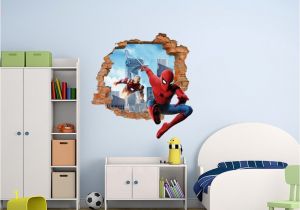 Spiderman Wall Mural Sticker Spider Man and Iron Man 3d Wall Sticker