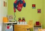 Spiderman Wall Mural Sticker Spiderman Cartoon Wall Sticker Pvc Self Adhesive Movie Wall Decal for Kids Room and Living Room Home Decoration Decorative Stickers for the Wall