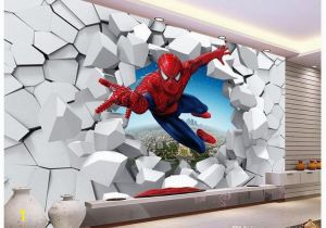 Spiderman Wall Mural Uk Murals 3 D Spiderman Batman Iron Man Personality Background