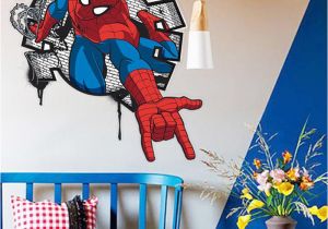 Spiderman Wall Murals Hot Handsome Spiderman Ing In Kids Rooms Decal Wall Sticker Home