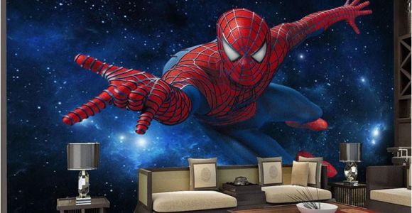 Spiderman Wallpaper Murals Großhandel 3d Stereo Continental Tv Hintergrundbild Wohnzimmer