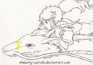 Spirited Away Coloring Pages Spirited Away Chihiro and Haku by Kimberly Castello