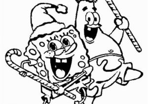 Spongebob and Patrick Christmas Coloring Pages Spongebob and Patrick Happy Merry Christmas Coloring Page