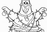 Spongebob and Patrick Christmas Coloring Pages Spongebob S Patrick Star Christmas Holiday Coloring Page