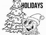 Spongebob and Patrick Christmas Coloring Pages Spongebob with Christmas Tree Coloring Pages Printable
