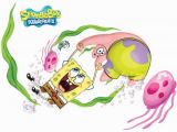 Spongebob Squarepants Wall Murals asian Paints Wall S Spongebob Xl Go Round and Round with Fun Cartoon Characters Sticker 43 X 113 Cms