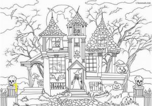 Spooky Halloween Coloring Pages Printable Horror Scenes original Spooky Designs to Send Shivers Down