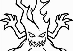 Spooky Halloween Coloring Pages Scary Tree