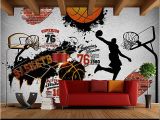 Sports Murals for Bedrooms Children S Room Wall Papers 3d Sport Wallpaper Vintage Brick