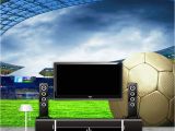 Sports Murals for Bedrooms Custom 3d soccer Wallpaper Sports Football themed Stadium
