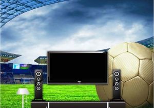 Sports Murals for Bedrooms Custom 3d soccer Wallpaper Sports Football themed Stadium