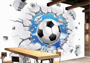 Sports Murals for Bedrooms Custom Wall Mural Wallpaper 3d soccer Sport Creative Art Wall