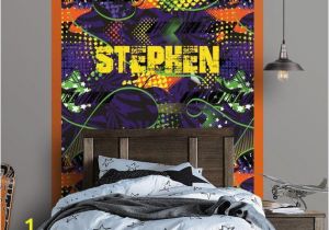 Sports Murals for Bedrooms Graffiti Personalized Repositionable Wallpaper Peel and Stick