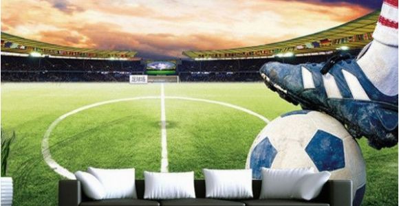 Sports Stadium Wall Mural 3d soccer Field Custom Wallpaper Sports Stadium Wall Mural In