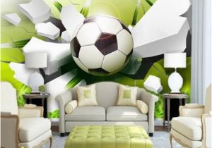 Sports Wall Mural Decals 3d soccer Football Sports Wall Mural Home or Business