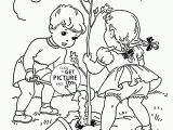Spring Clothes Coloring Pages Children Plant Tree Coloring Page for Kids Spring Coloring Pages