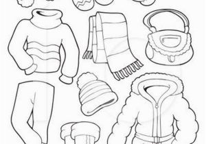 Spring Clothes Coloring Pages Winter Clothes Coloring Page Free for Kids