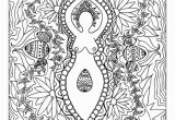 Spring Equinox Coloring Pages Ostara Goddess Mandala Coloring Page