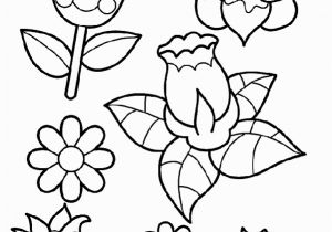 Spring Flower Coloring Pages for toddlers Spring Flowers Coloring Page