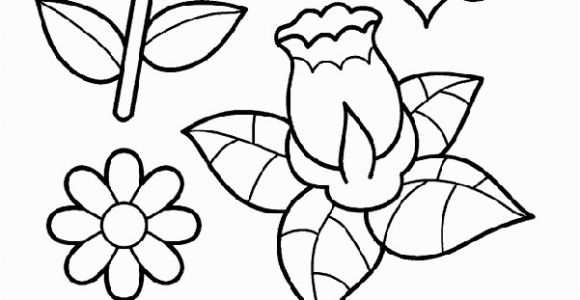 Spring Flower Coloring Pages for toddlers Spring Flowers Coloring Page