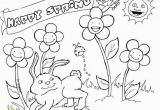 Spring Printable Coloring Pages Happy Spring Coloring Pages Place Pinterest