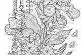 Spring Trap Coloring Page butterflies and Bees Adult Coloring Page