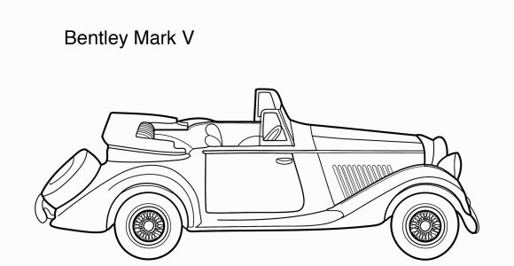 Sprint Car Coloring Page Super Car Bentley Mark 5 Coloring Page for Kids Printable