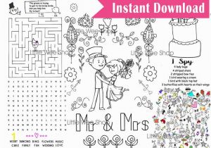 Spy Coloring Pages for Kids Printable Bride and Groom Wedding Party Favor Kids Coloring Page Activity Pdf Instant Download Printable Wedding Coloring Page Party Favors