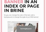 Squarespace Change Link Color On One Page Make Changes to A Specific Banner In the Brine Template