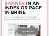 Squarespace Change Link Color On One Page Make Changes to A Specific Banner In the Brine Template