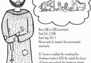 St Francis Of assisi Printable Coloring Page St Francis and the Nativity Printable Coloring Page