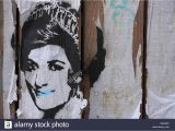 St James Park Wall Mural Diana Königin Der Herzen Stockfotos & Diana Königin Der